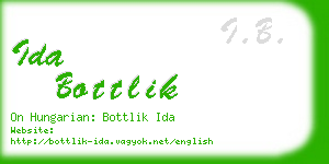 ida bottlik business card